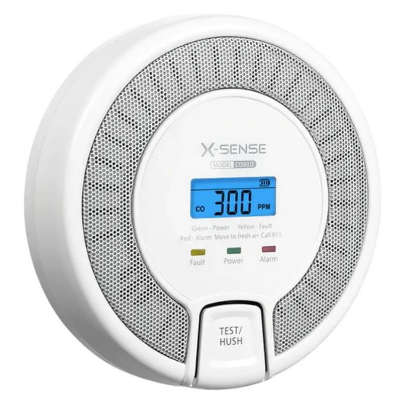 X-Sense CO03D Blanco - Detector de Monóxido de Carbono - vista a 45 grados