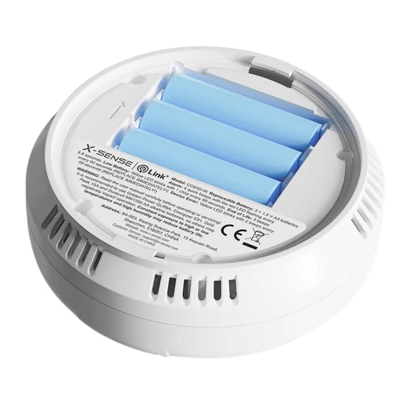 X-Sense CO03D-W Link+ Blanco - Detector de Monóxido de Carbono - baterías