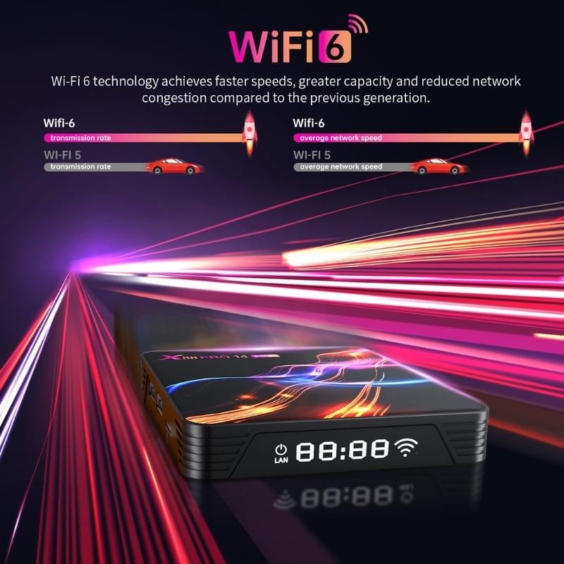 X88 PRO 14 Max RK3528 2GB/16GB Android 14 - conectividad WiFi 6