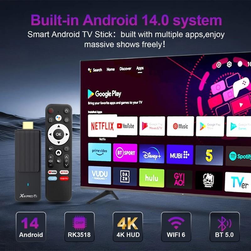 X88 Pro TI RK3518 2GB/16GB WiFi 6 Android 14 - sistema operativo