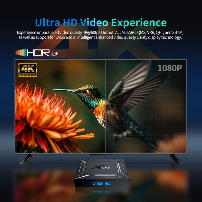 X96 M200 X5M 4GB/64GB Android 14 - Android TV - resolución de imagen