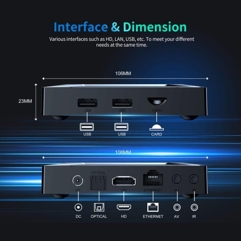 X96 M200 X5M 4GB/64GB Android 14 - Android TV - interfaz
