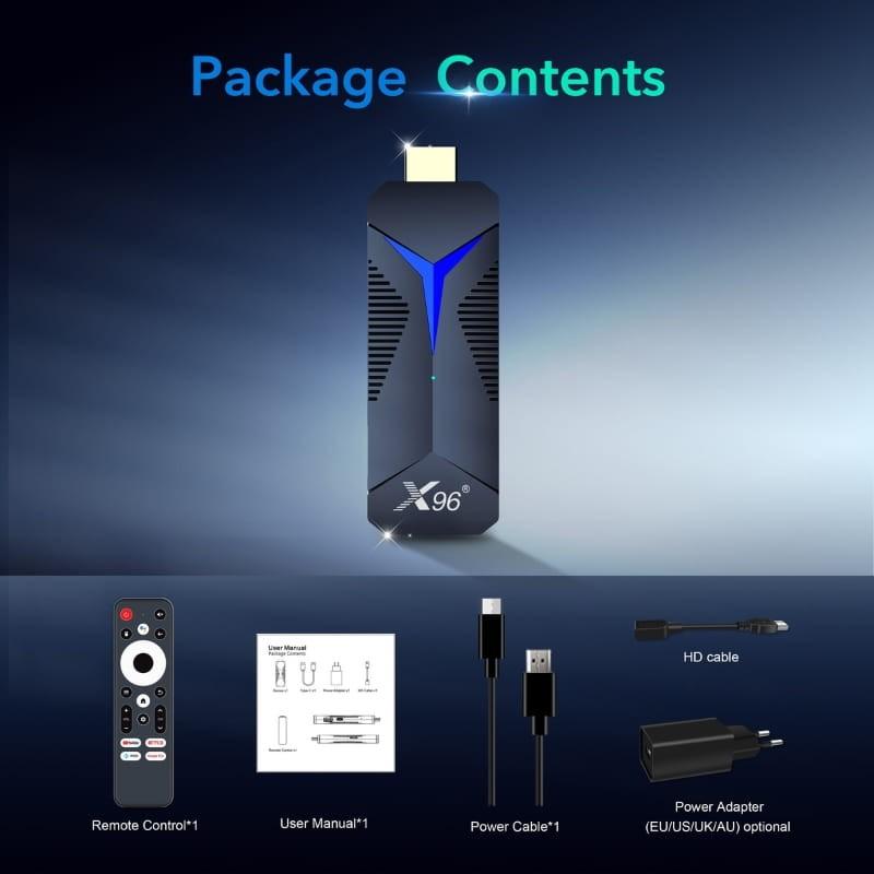 X96 S600 H313 2GB/16GB Android 10 - contenido de la caja