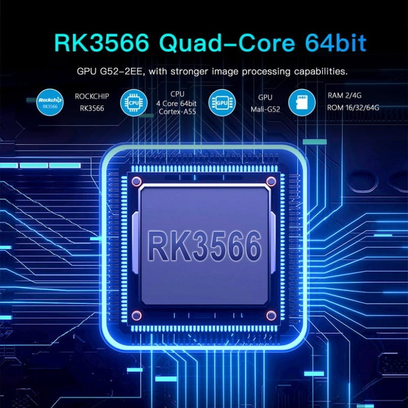 X98K Pro RK3566 4GB/32GB WiFi Android 11 - procesador integrado