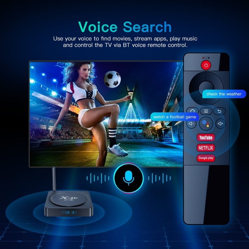 X98K Pro RK3566 4GB/32GB WiFi Android 11 - assistente de voz