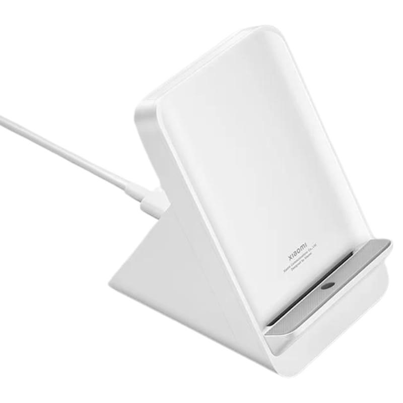 Xiaomi 80W Adaptive Wireless Charging Stand Blanco - Cargador Inalámbrico - vista a 45 grados