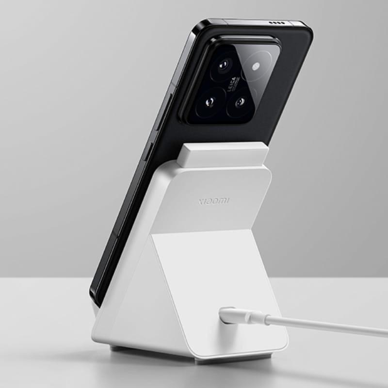 Xiaomi 80W Adaptive Wireless Charging Stand Blanco - Cargador Inalámbrico - vista trasera a 45 grados