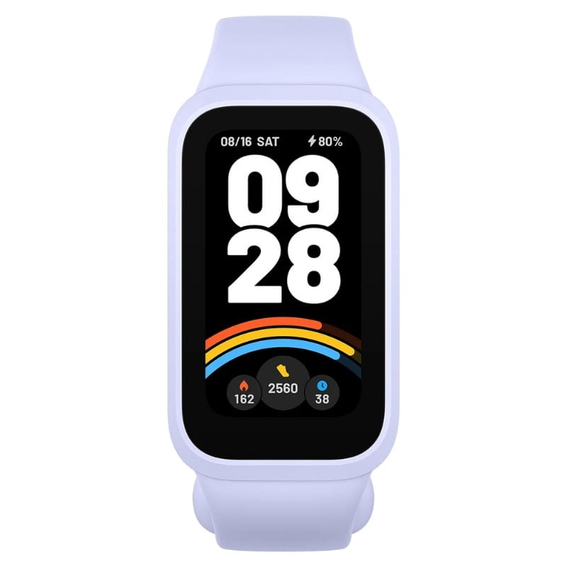 Xiaomi Mi Smart Band 9 Active Morado - vista frontal