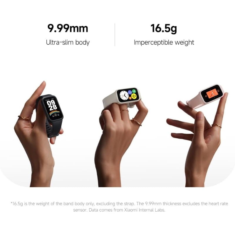 Xiaomi Mi Smart Band 9 Active Verde - dimensiones y peso