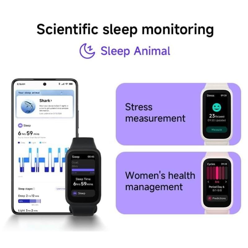 Xiaomi Mi Smart Band 9 Active Verde - monitor de sueño