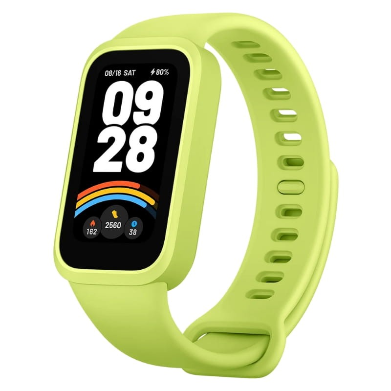 Xiaomi Mi Smart Band 9 Active Verde - vista a 45 grados