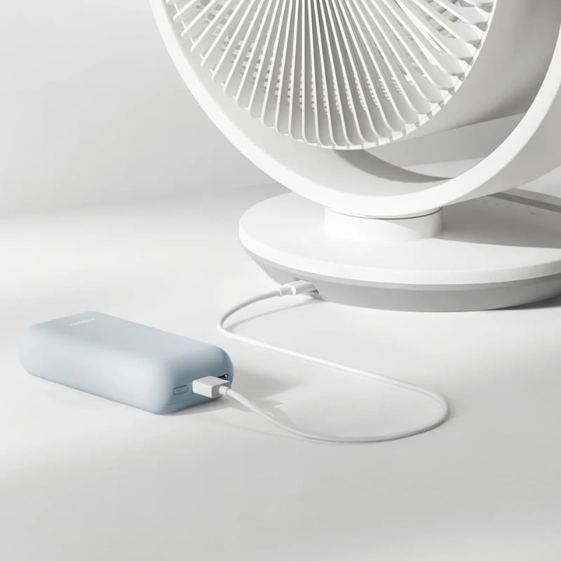 Xiaomi Smart Desktop Air Circulation Fan - alimentación a través de powerbank