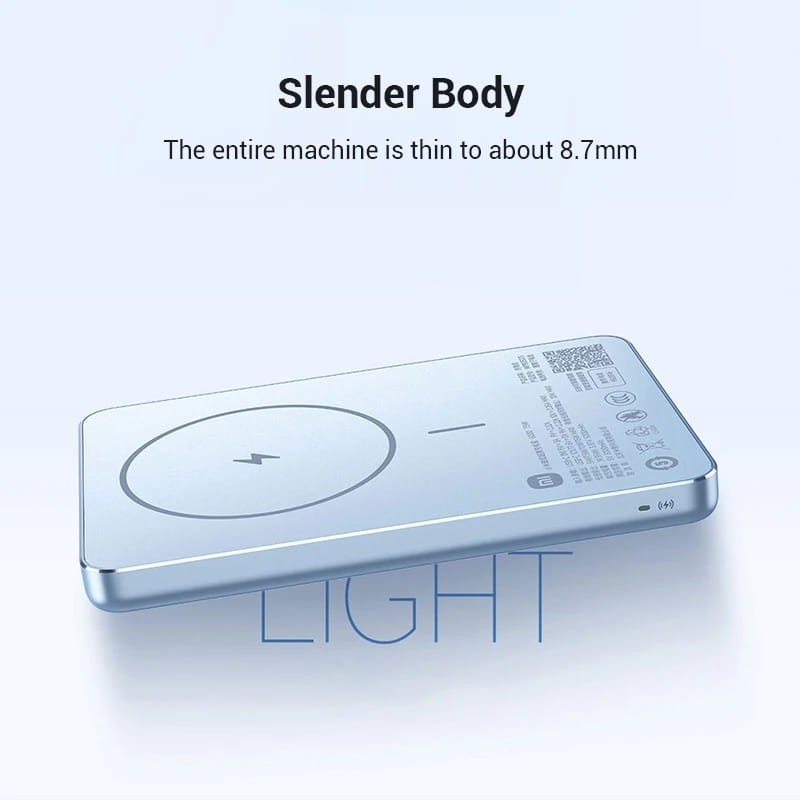 Xiaomi Super Slim Magnetic Power Bank 5000 mAh 22,5W Violeta - diseño delgado