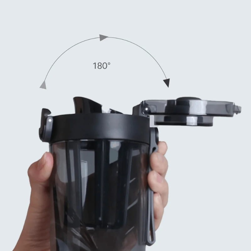 Xiaomi Tritan Water Bottle Blanco - ángulo de apertura de la tapa