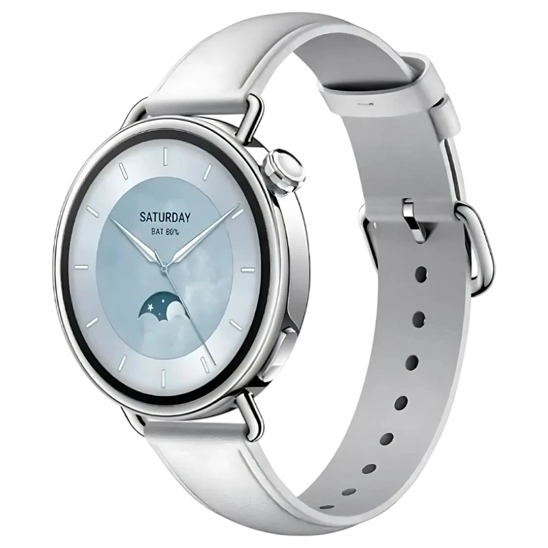 Xiaomi Watch S4 41 mm avec bracelet en cuir Blanc