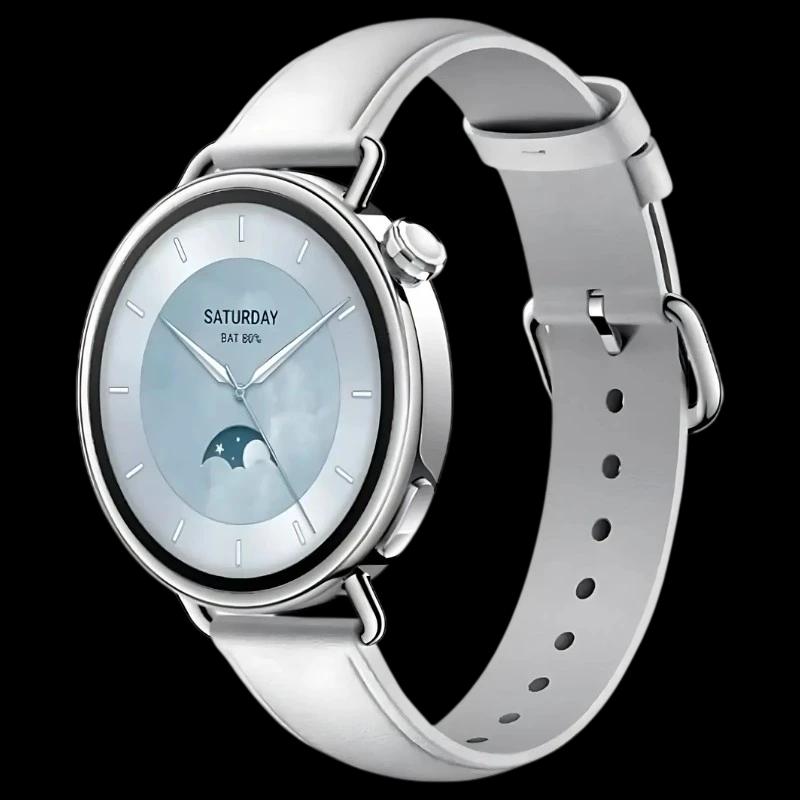 Xiaomi Watch S4 41 mm avec bracelet en cuir Blanc
