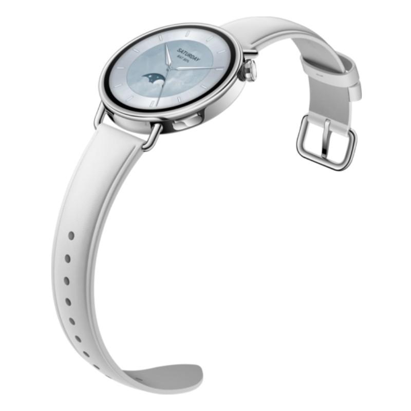 Xiaomi Watch S4 41 mm avec bracelet en cuir Blanc - bracelet en cuir