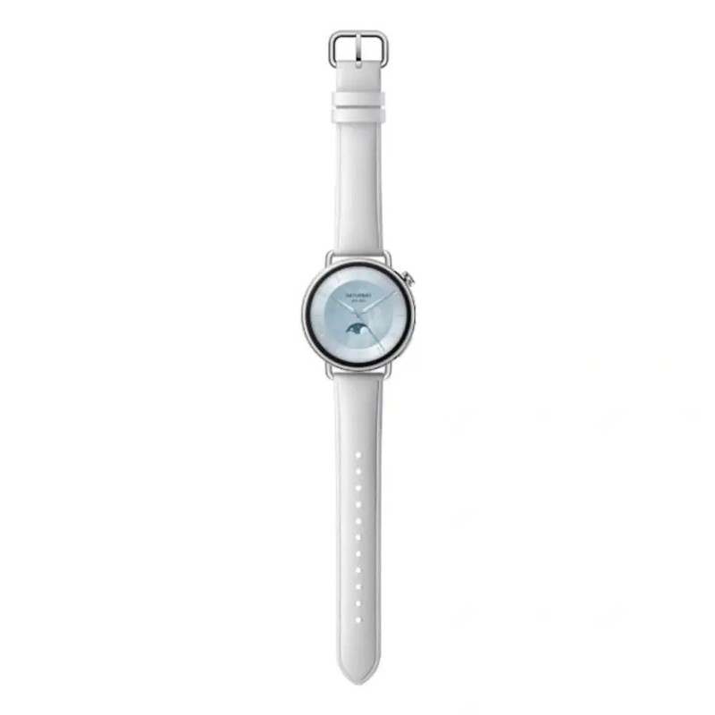 Xiaomi Watch S4 41 mm avec bracelet en cuir Blanc - courroie allongée