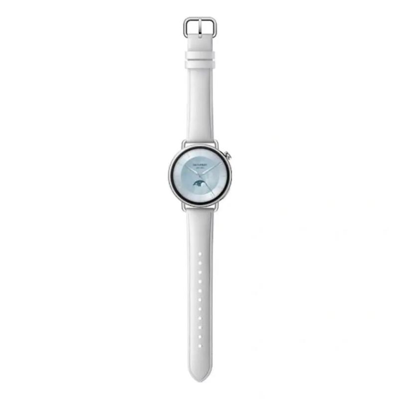 Xiaomi Watch S4 41 mm avec bracelet en cuir Blanc - courroie allongée