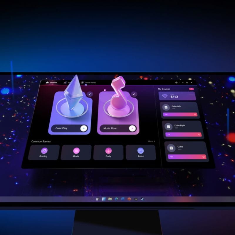 Control de personalización de la Lámpara inteligente Yeelight Cube Spot