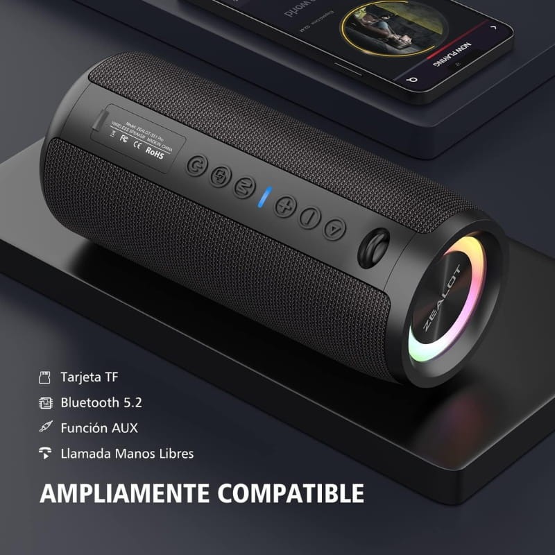 Zealot S51 Pro - Altavoz Bluetooth - conectividad versátil