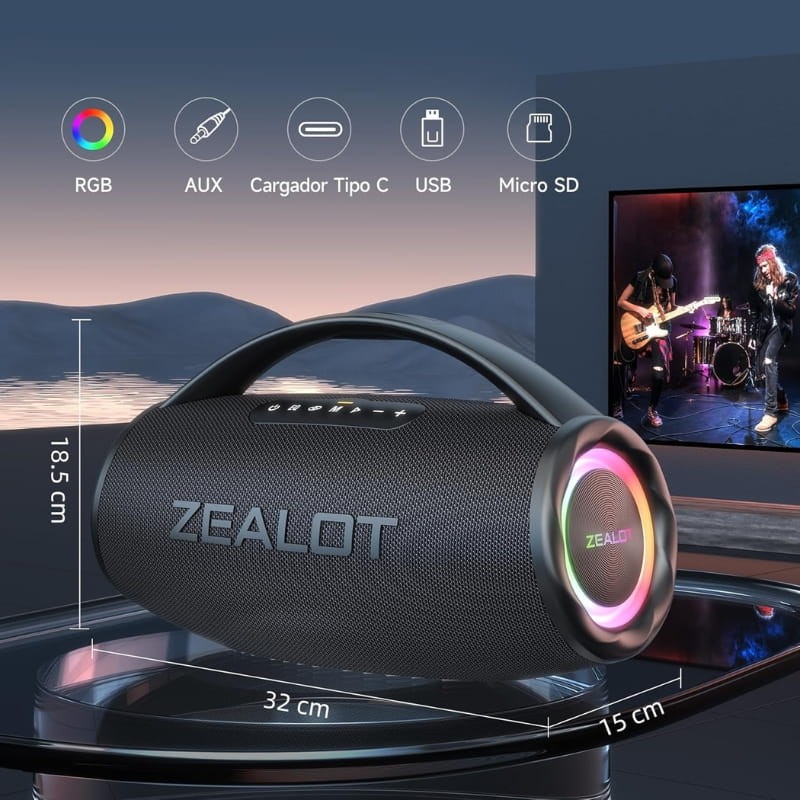 Zealot S97 80W - Altavoz Bluetooth - conectividad versátil