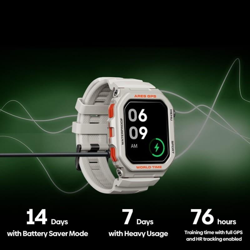 Zeblaze Ares GPS Branco - Relógio inteligente - autonomia da bateria