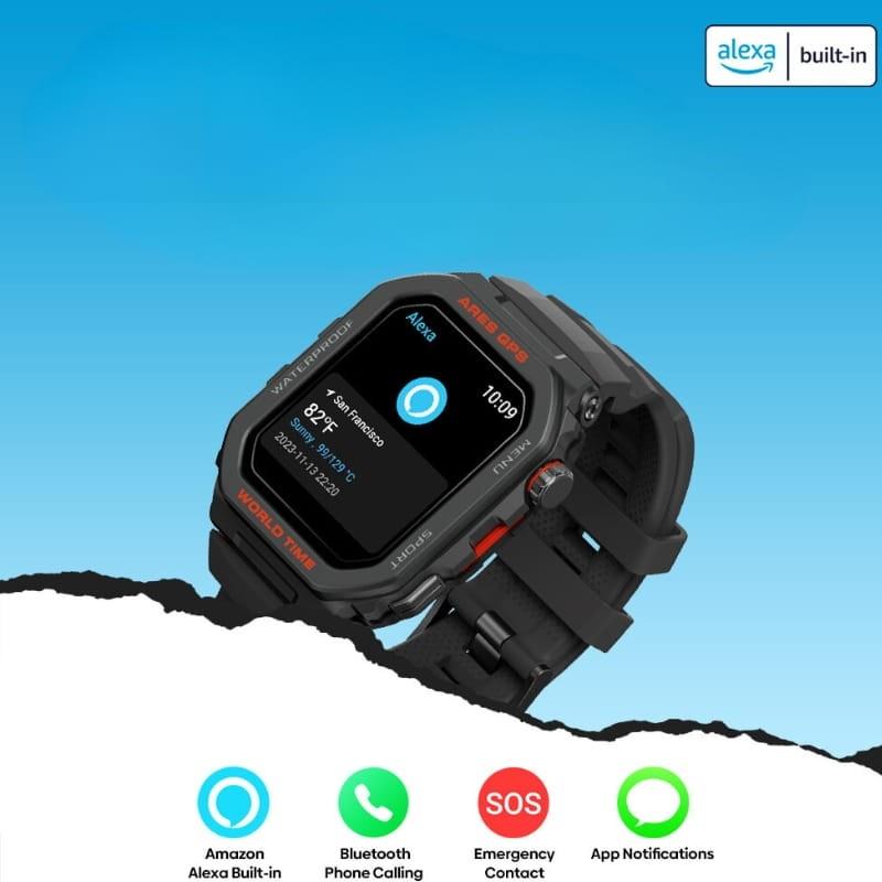 Zeblaze Ares GPS Preto - Relógio inteligente - Alexa integrado