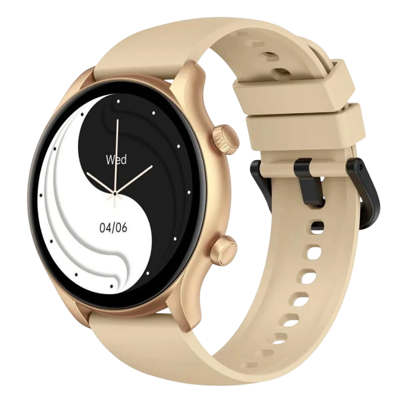 Zeblaze Btalk 3 Plus Ouro - Relógio inteligente com chamadas de Voz, Monitorização de Saúde 24h e mais de 100 Modos de treino