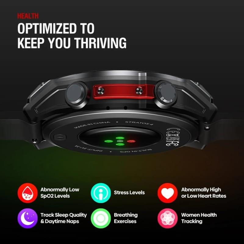 Zeblaze Stratos 4 Orange - le suivi des indicateurs de santé