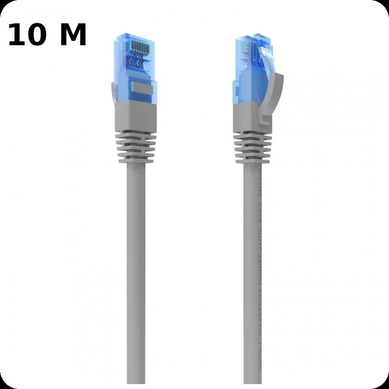 Cable de Red RJ45 Cat6 UTP CCA AWG26 hasta 1000Mbps 10m Aisens A135-0782 Gris