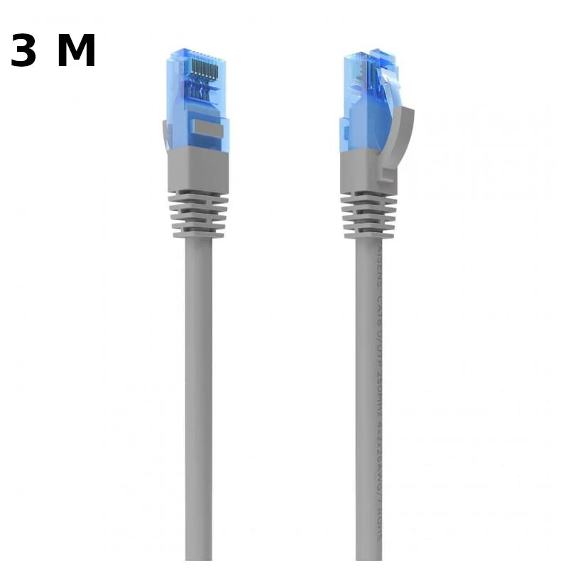 Cable de Red RJ45 Cat6 UTP CCA AWG26 hasta 1000Mbps 3m Aisens A135-0778 Gris