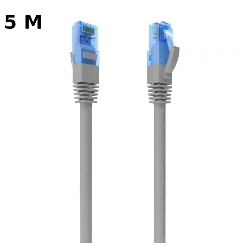 Câble réseau RJ45 Cat6 UTP CCA AWG26 jusqu'à 1000 Mbps 5 mts Aisens A135-0780 Gris