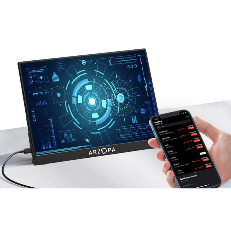 Arzopa A1 GAMUT 15.6 FHD IPS HDR - Moniteur d'image portable avec APP