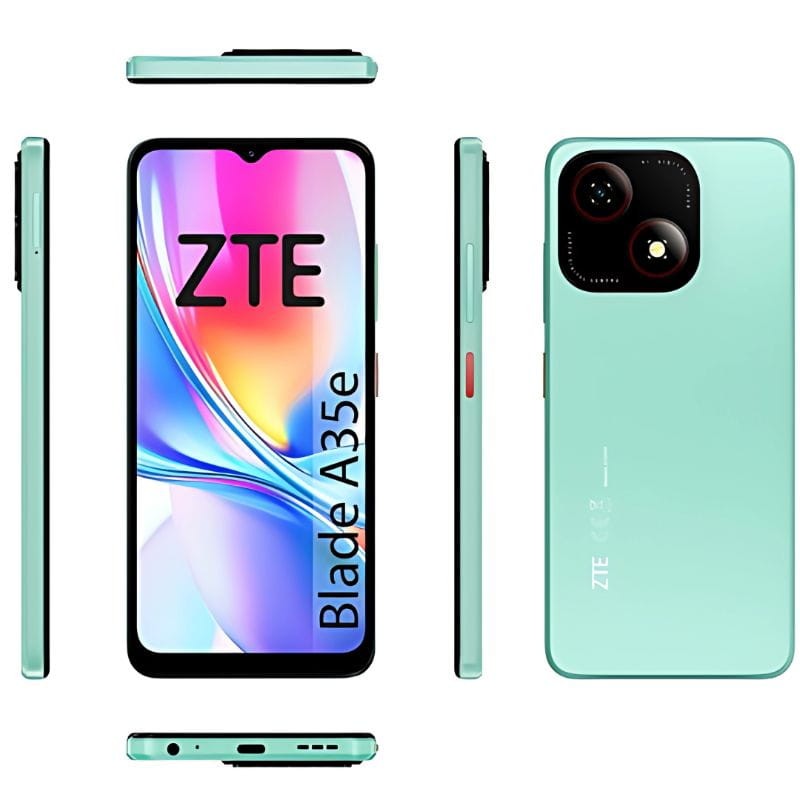 ZTE Blade A35E 2GB/32GB Verde visto de todos os lados