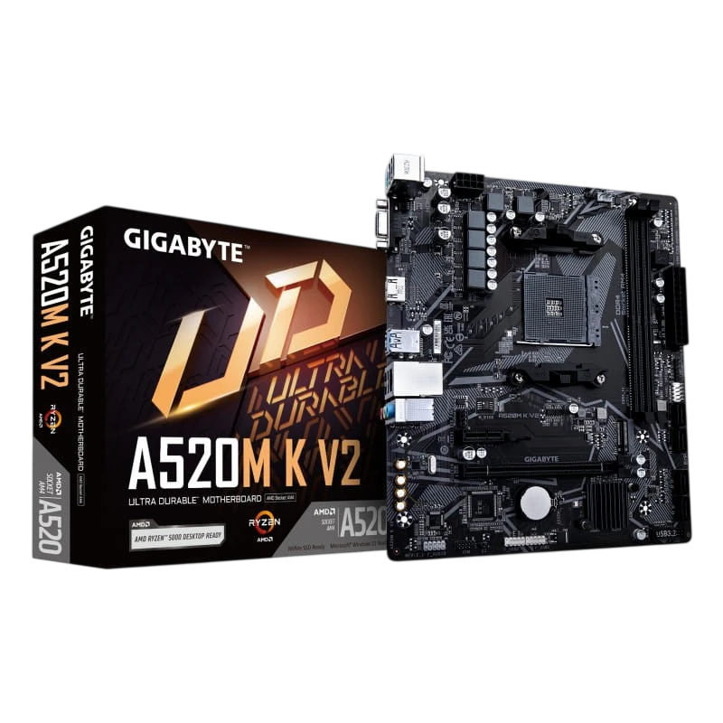 Gigabyte A520M K V2 AMD Zócalo AM4 64GB Micro ATX Negro - Placa base
