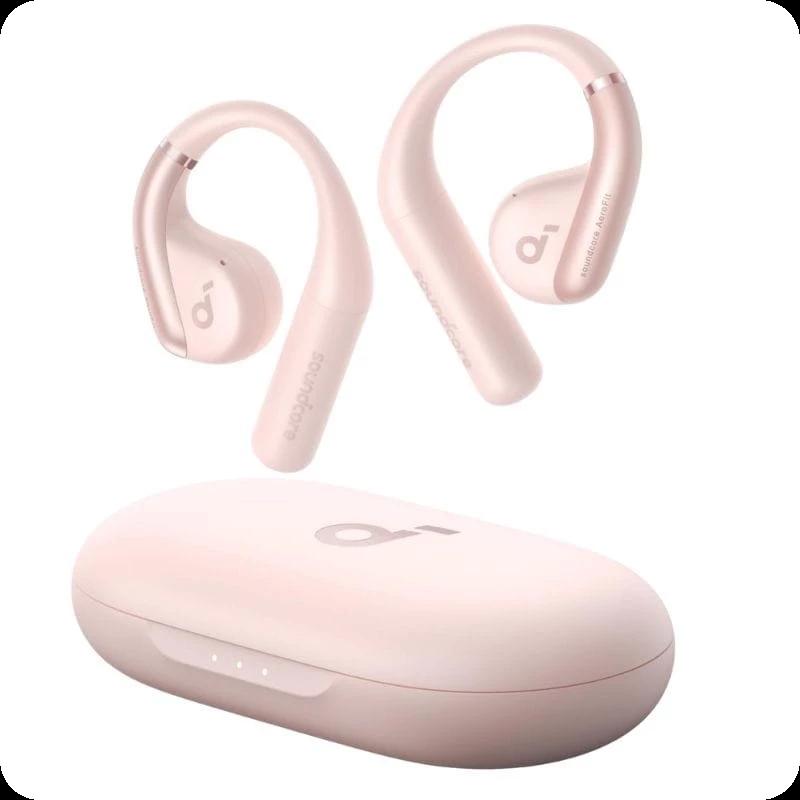 Soundcore AeroFit Rosa- Auriculares Bluetooth
