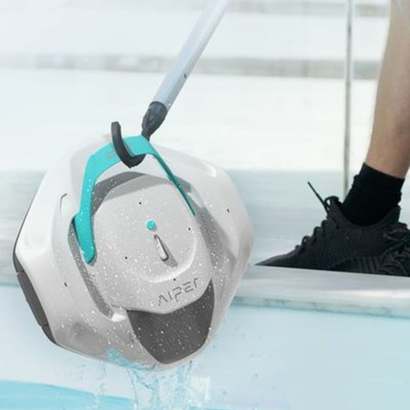 Potente Aiper Seagull 800 M3 Blanco – Limpiafondos para piscina inalámbrico