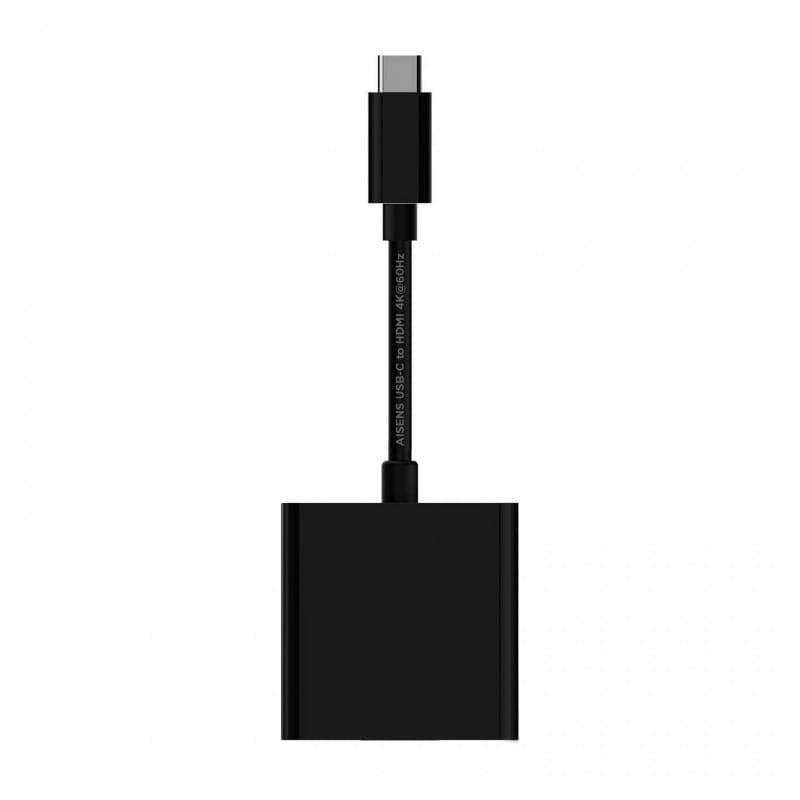 AISENS A109-0344 USB-C a HDMI  Negro - Conversor imagen frontal