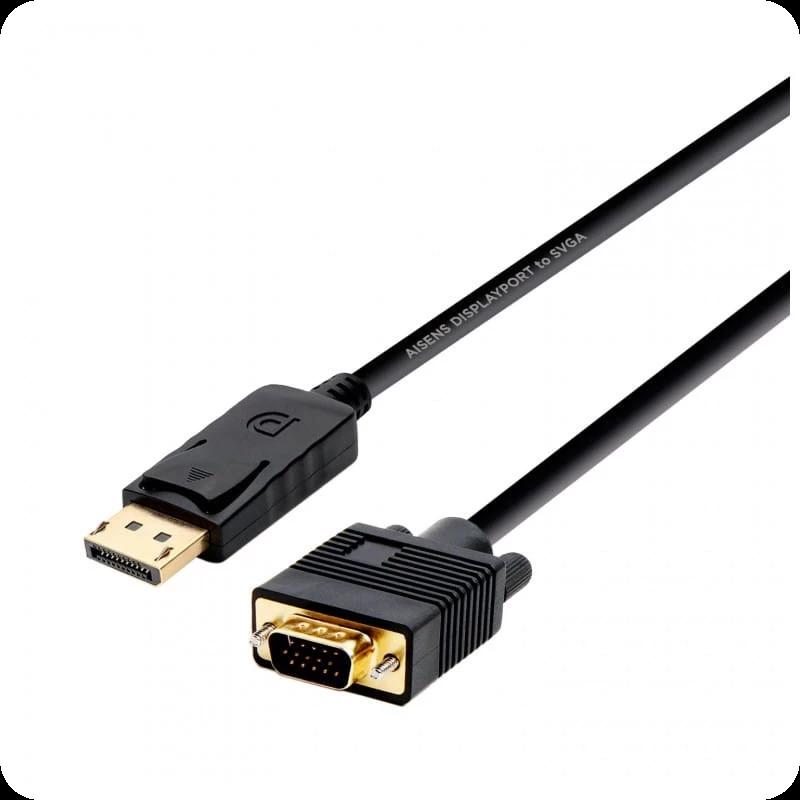 AISENS A125-0365 DisplayPort VGA D-SUB 2 mètres Noir - Câble