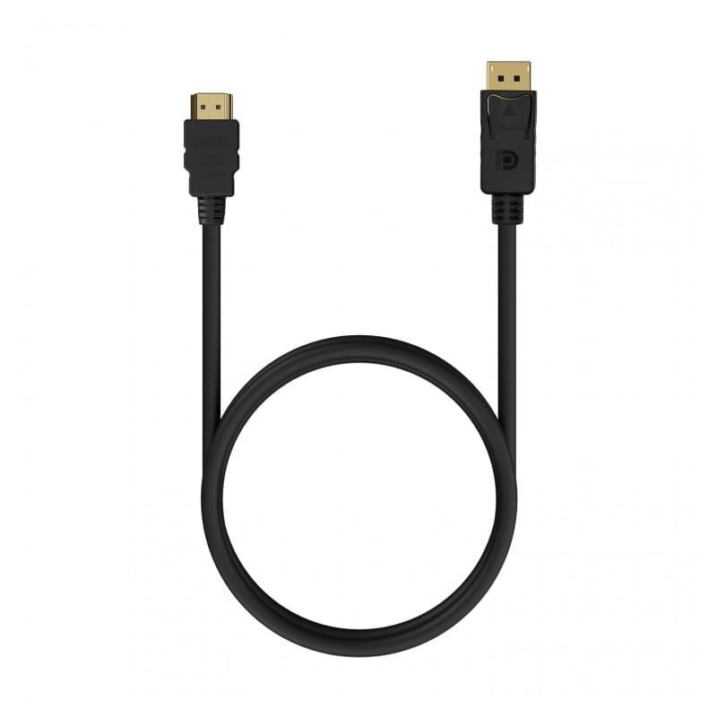 AISENS A125-0551 /DisplayPort - HDMI /1.5 Metros  Negro - Cable imagen frontal
