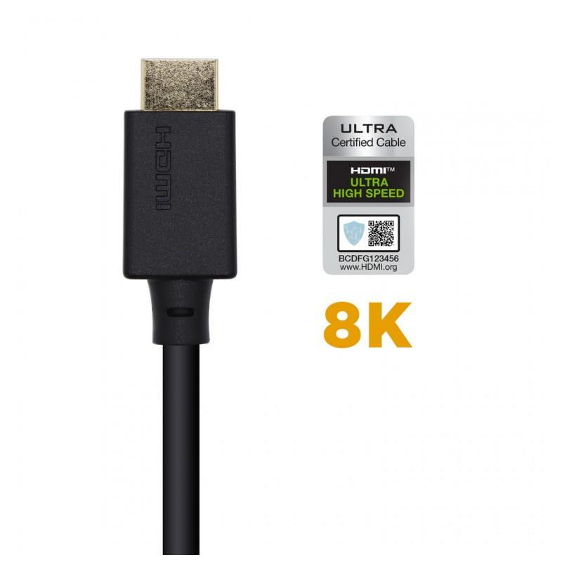 AISENS A150-0423 V2.1 / 2.0 metros  Negro- Cable HDMI 8k