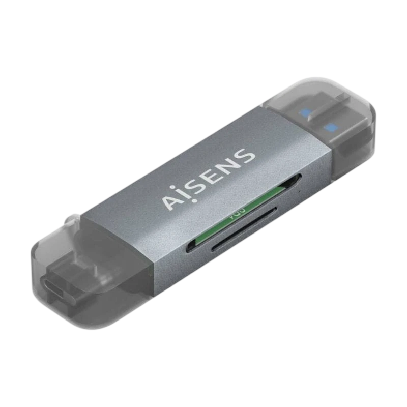 AISENS ASCR-2AC08-GR Gris - Lector de Tarjetas Externo