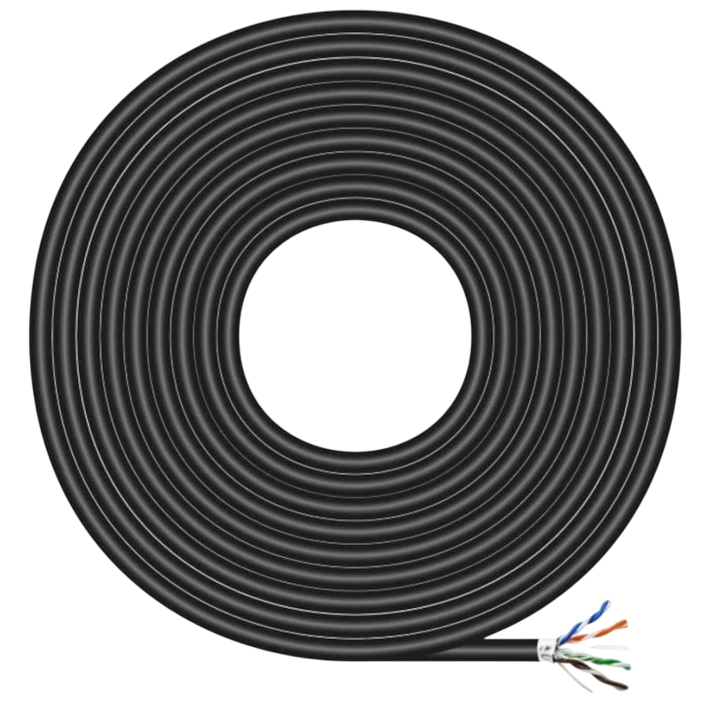 AISENS A135-0673 FTP Cat.6 Para exterior 100M Preto - Cabo de Rede RJ45