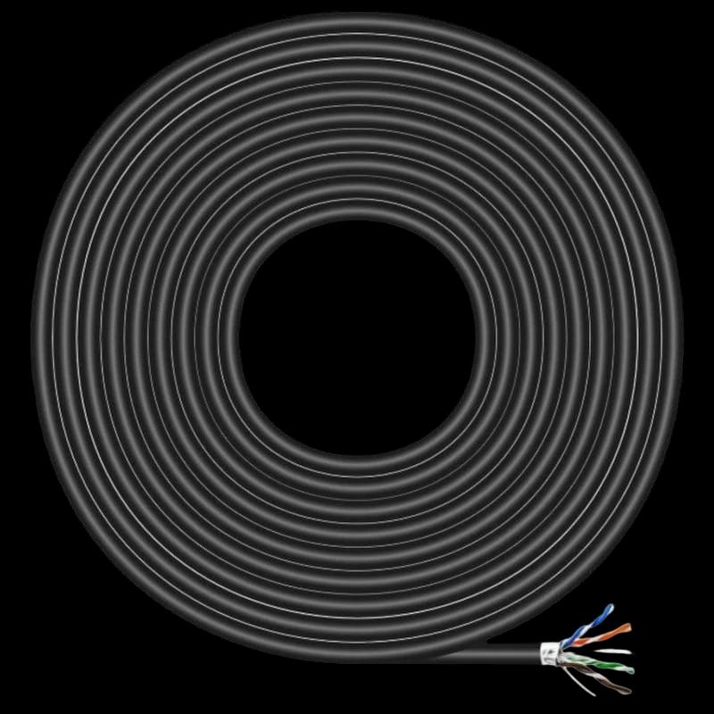 AISENS A135-0673 FTP Cat.6 Para exterior 100M Preto - Cabo de Rede RJ45