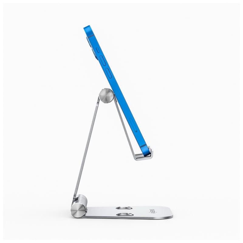 Aisens hasta 11 pulgadas Plata - Soporte para Tablet/Smartphone, Antideslizante 