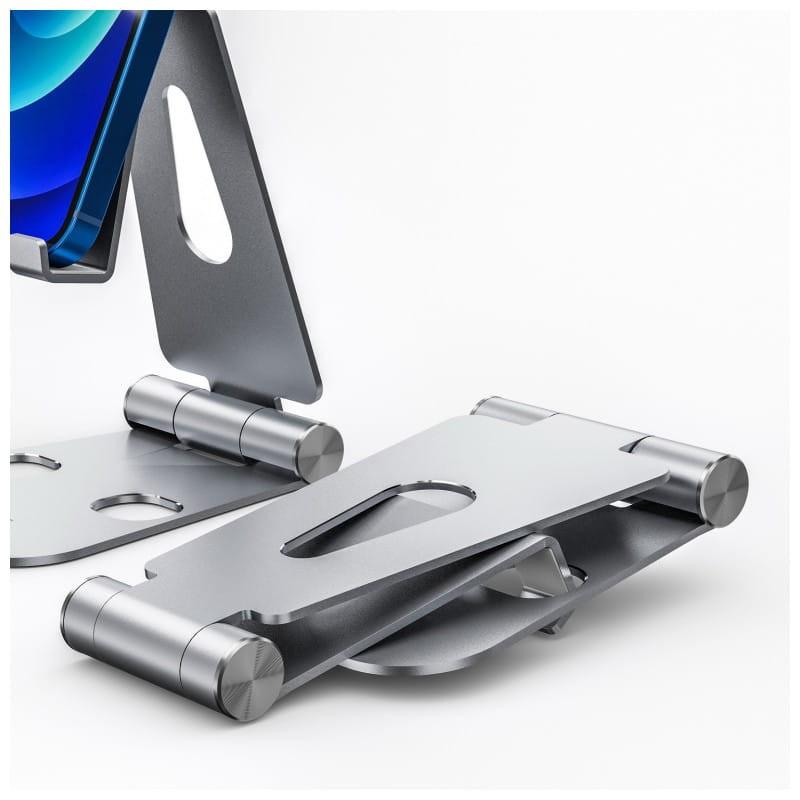 Aisens hasta 11 pulgadas Plata - Soporte para Tablet/Smartphone, Plegable 