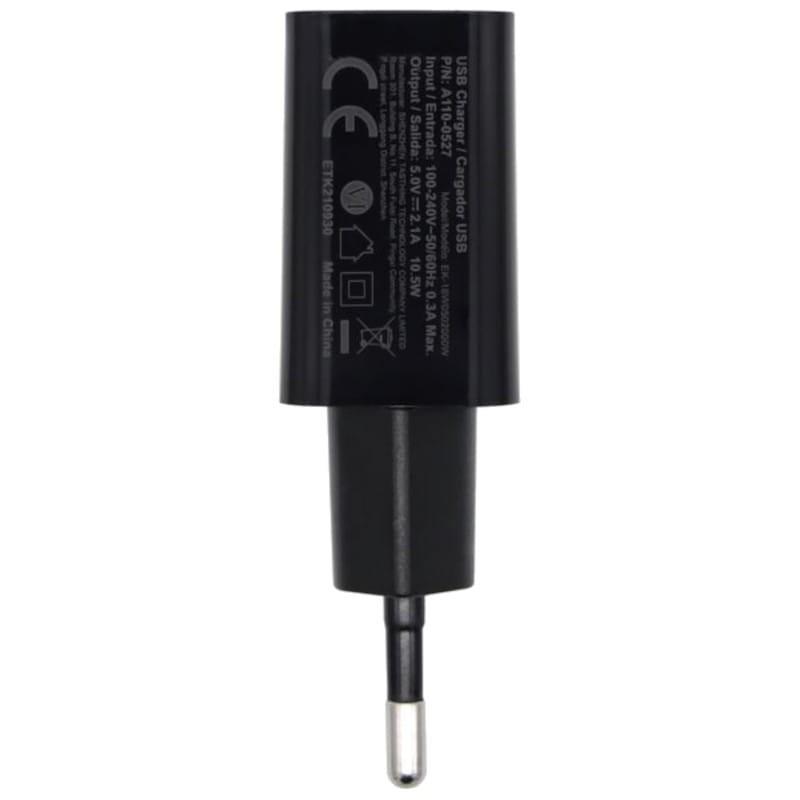 Chargeur Aisens USB 10W Haute Efficacité 5V/2A Noir - Latérale