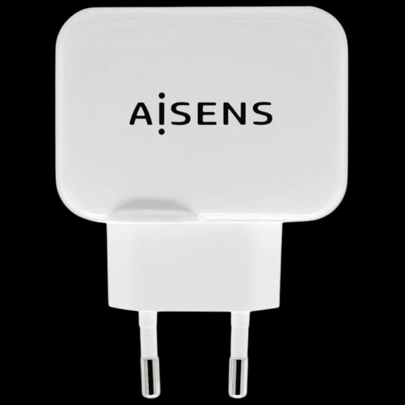 Cargador Aisens USB 17W 5V/3.4A Doble USB Blanco