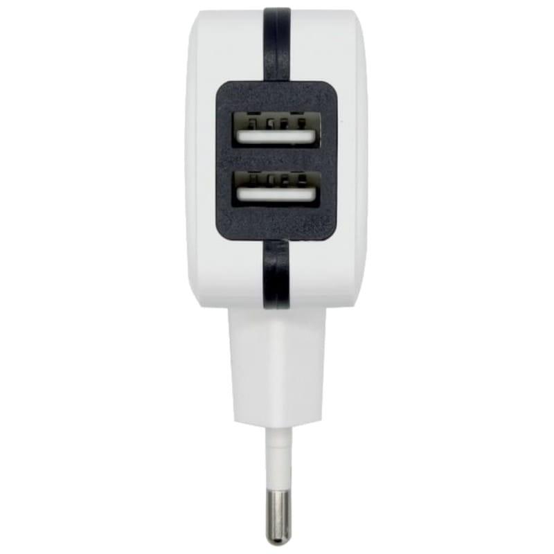 Cargador Aisens USB 17W 5V/3.4A Doble USB Blanco - Puertos